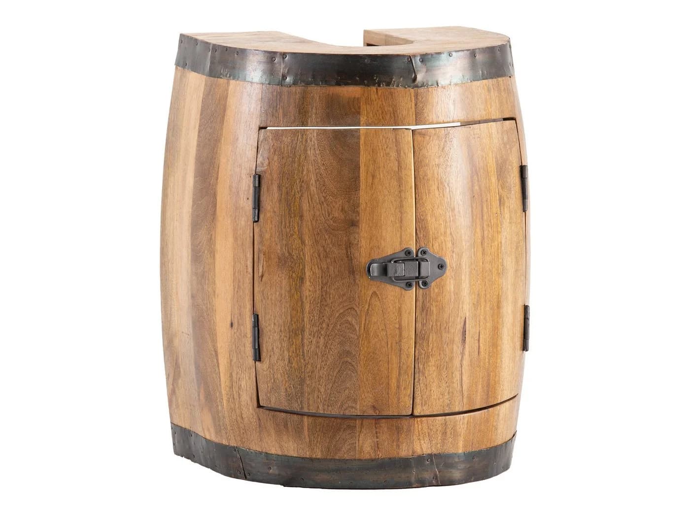 massivum Weinregal Waschbeckenunterschrank Barrel Braun - Bild 2