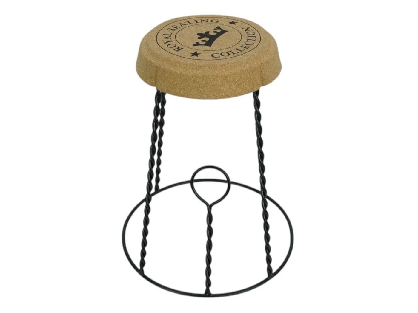 massivum Sitzhocker Corkano Korkendesign Braun - Bild 2