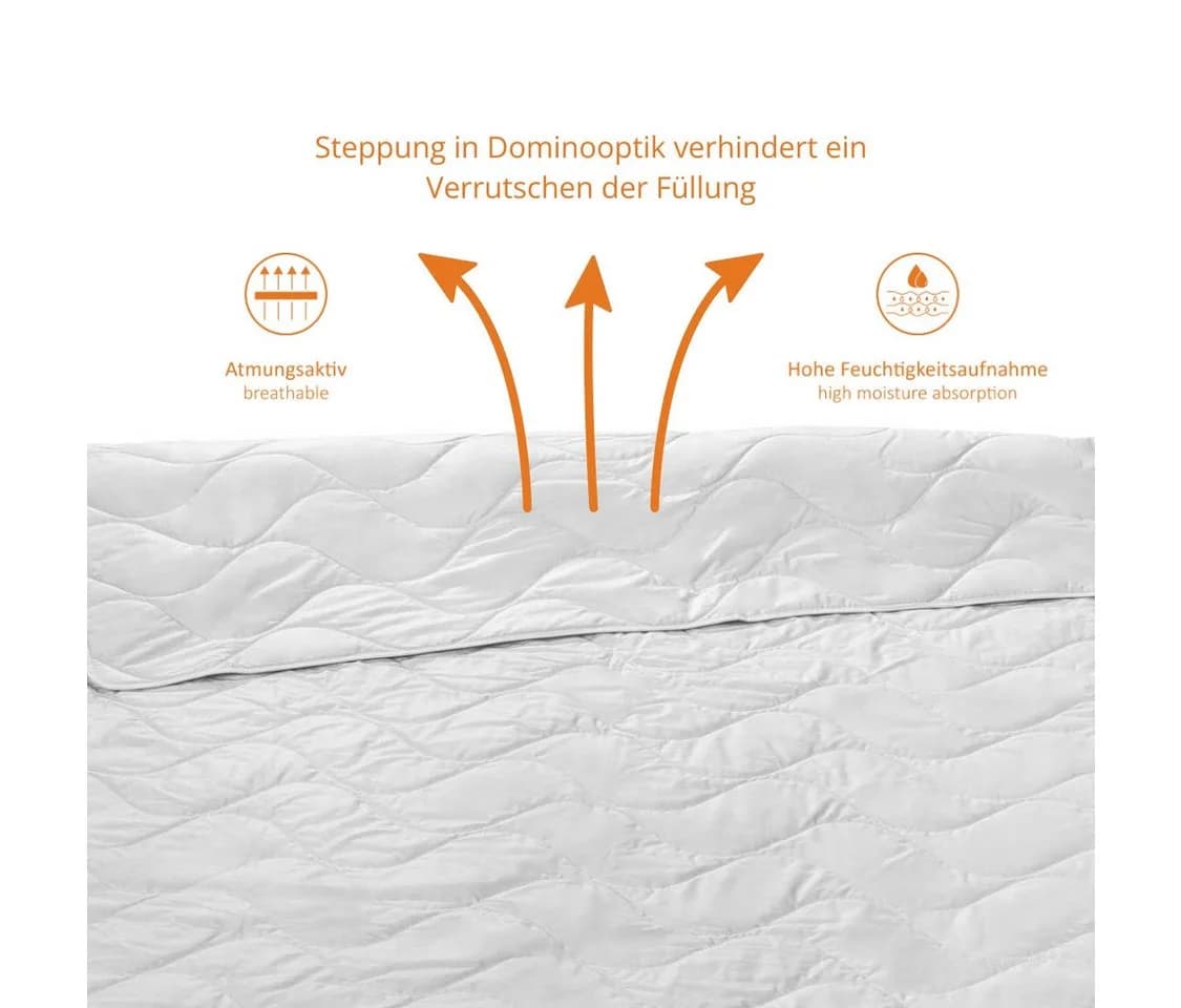 sleepling Sommerbettdecke Wildseidendecke 100% Baumwolle & Seide - Bild 3