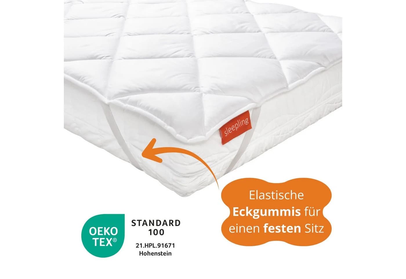 sleepling Matratzenauflage Komfort 100 Weiß Mikrofaser