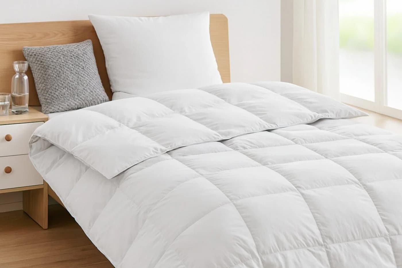 sleepling Daunenbettdecke Komfort 90% Daunen 10% Federn Baumwolle