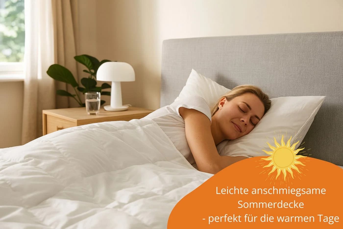 sleepling Daunenbettdecke Komfort 90% Daunen 10% Federn Baumwolle - Bild 3