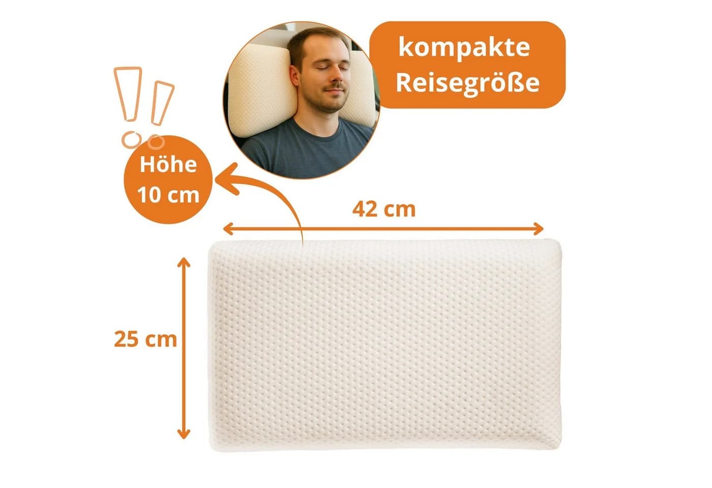sleepling Nackenstützkissen Orthopädisches Reise- und Nackenstützkissen Viskoelastischer Schaum - Bild 3