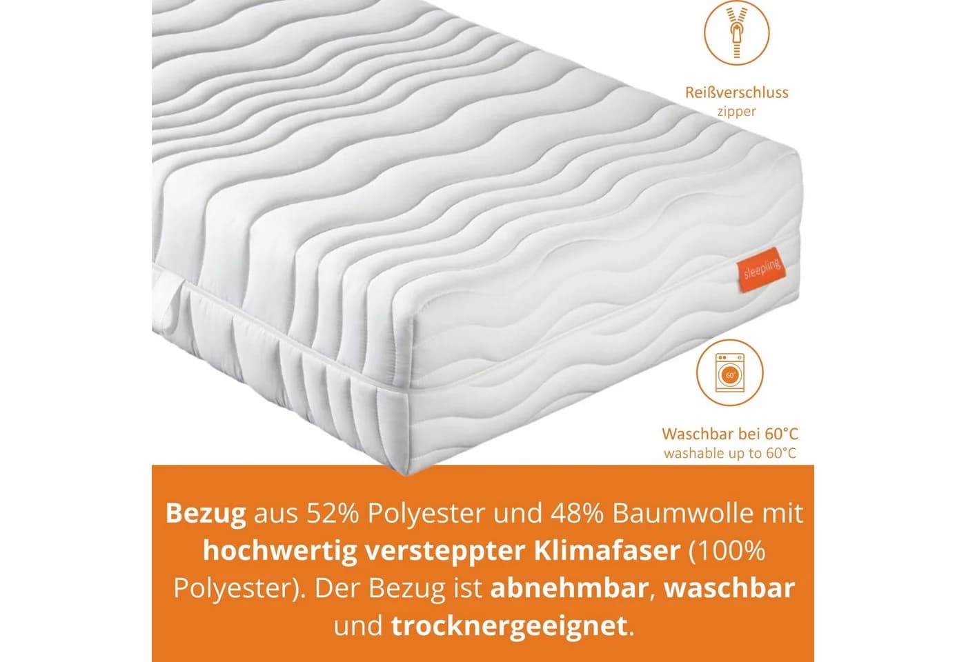 sleepling Taschenfederkernmatratze Innovation 320 25 cm hoch 7-Zonen - Bild 4