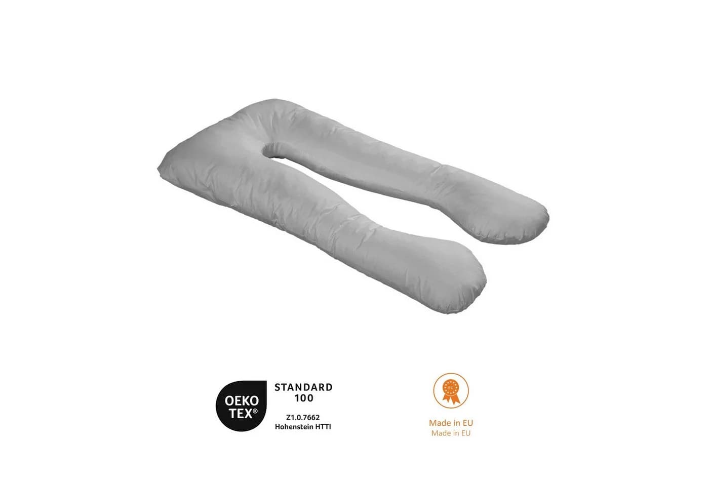 sleepling Stillkissenbezug Bodypillow Grau - Waschbar 60°C
