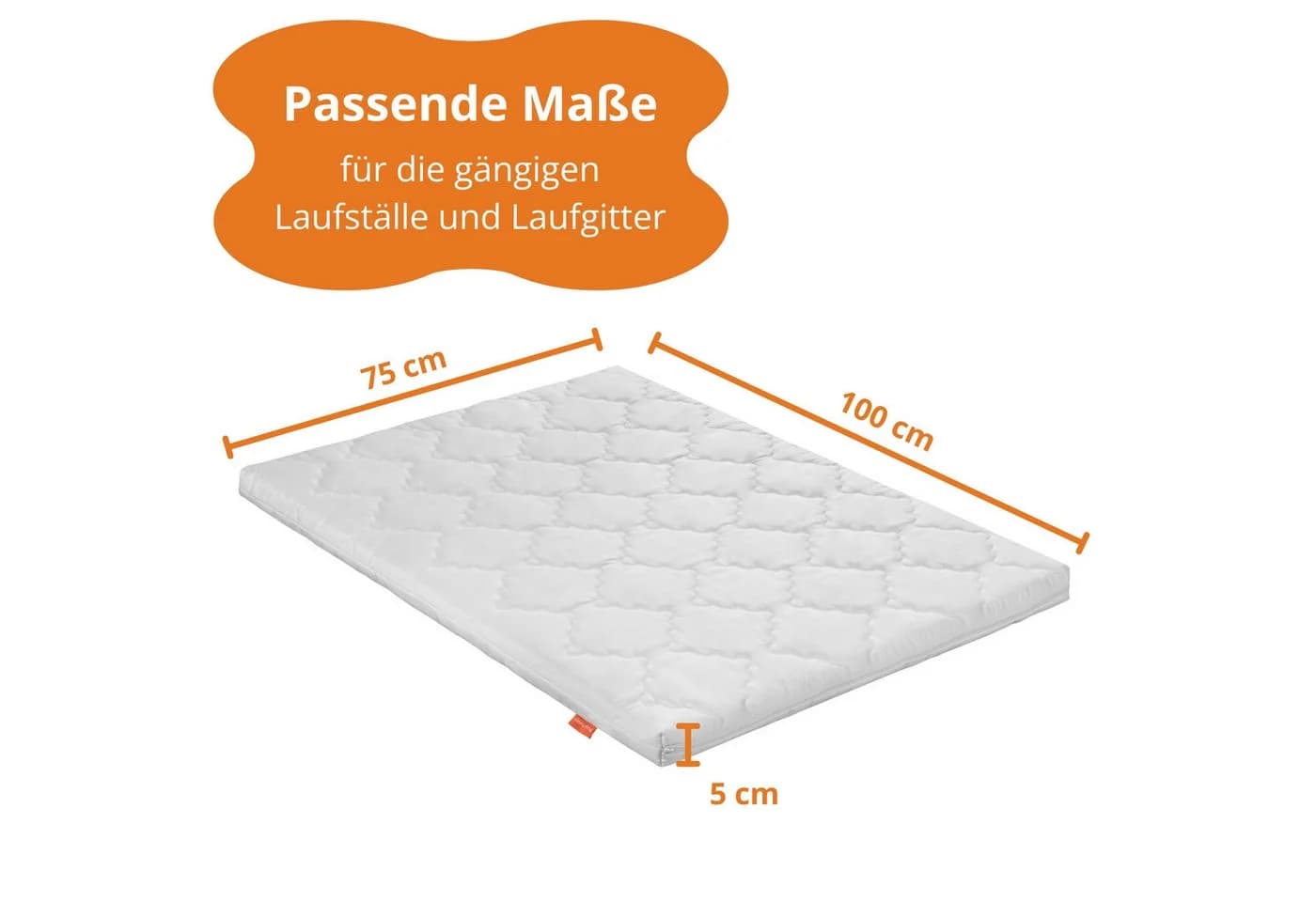 sleepling Laufgitter-Matratze 5 cm Weiß Komfortschaum - Bild 3