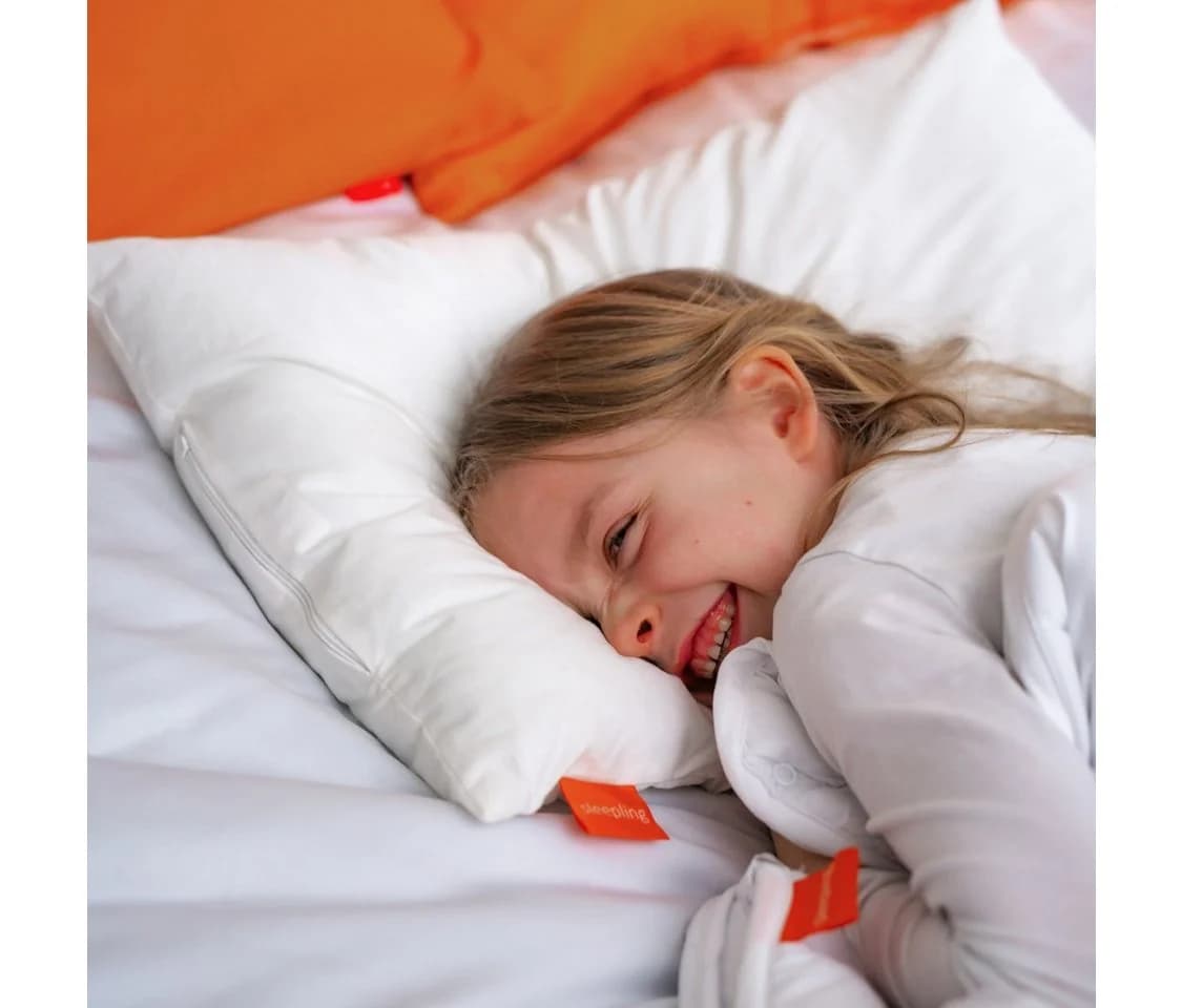 sleepling Kinderkopfkissen 100% Baumwolle Hohlfaserkugeln