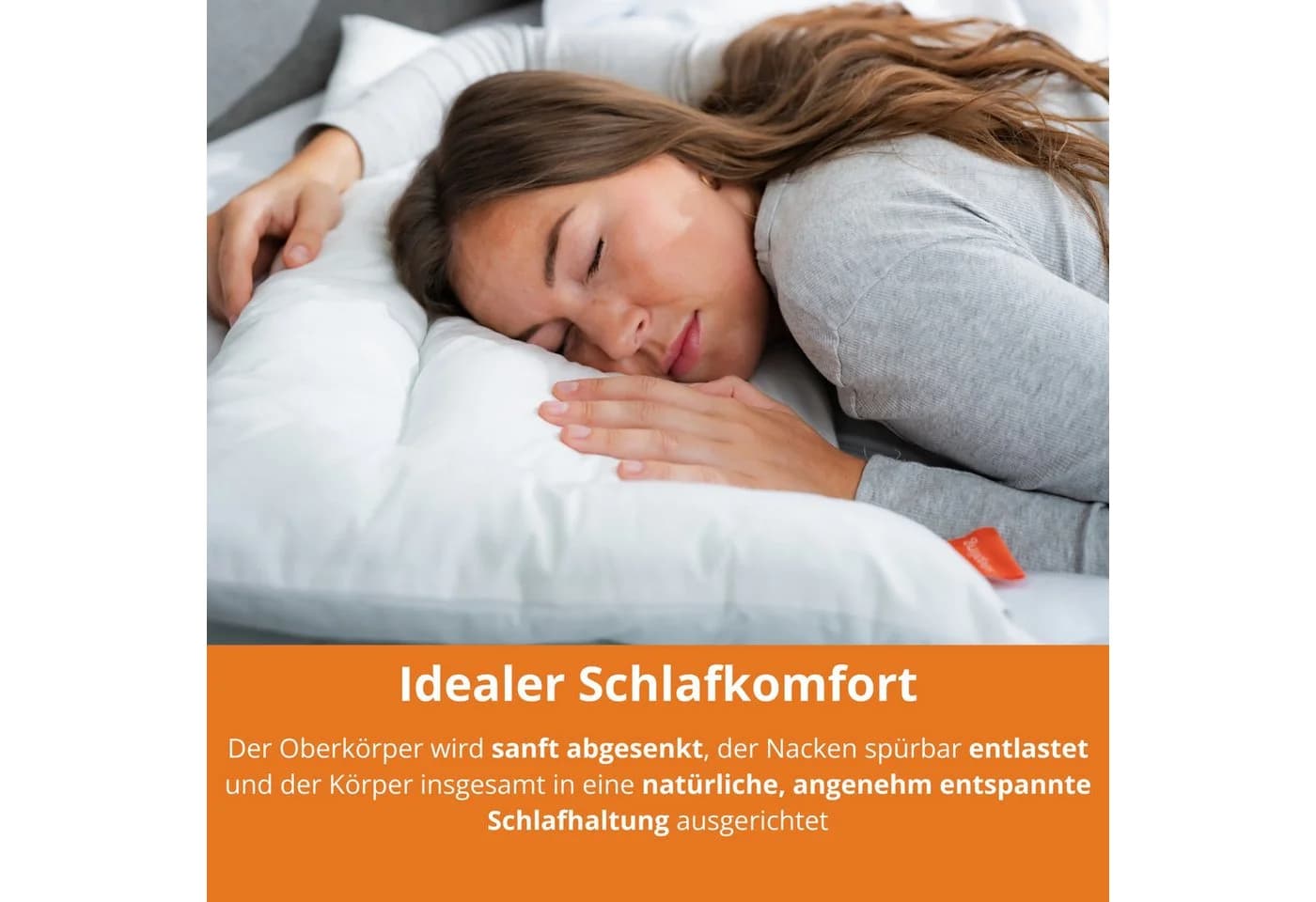sleepling Bauchschläferkissen Orthopädisch Extra Flach Weiß - Bild 3