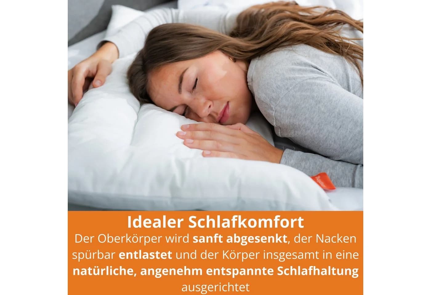 sleepling Nackenstützkissen Klappkissen Multifunktional Polyester 80x80 cm - Bild 4
