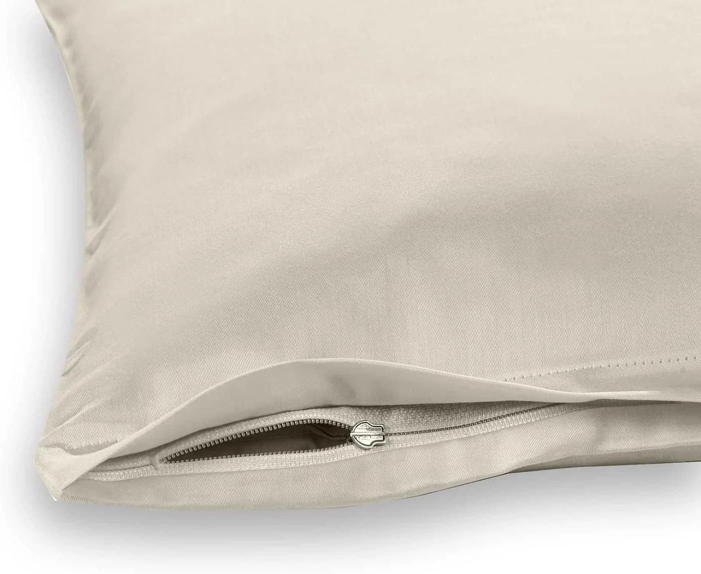 sleepling Kissenhülle Satin Weiß Mako-Satin Made in EU - Bild 4