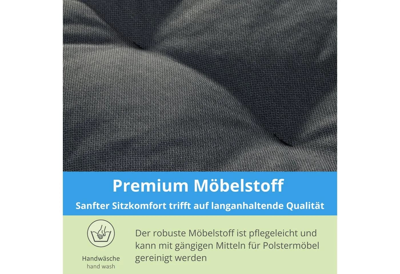 Bodyprotect Palettenkissen Hochwertiger Möbelstoff Grau - Bild 4