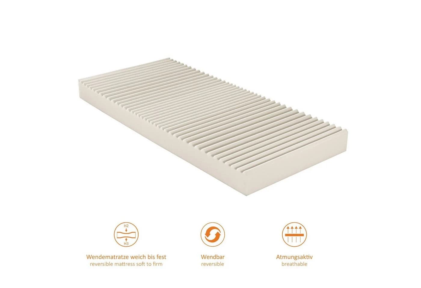 sleepling Kaltschaummatratze Basic30 7-Zonen Duo-Härtegrad H2/H3 Weiß - Bild 4