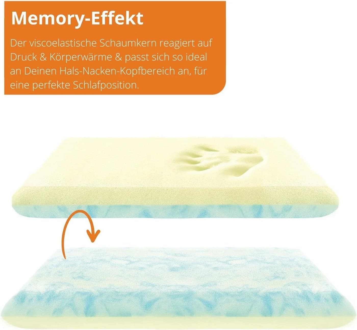 sleepling Nackenstützkissen Memory Foam Visco und Gelschaum - Bild 3
