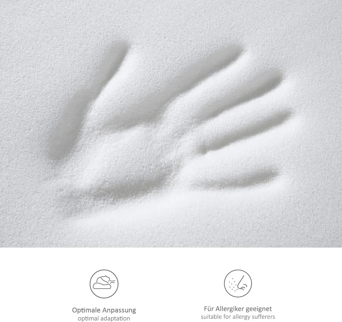 Bodyprotect Rückenkissen Grau Memory Foam Mikroplüsch - Bild 3
