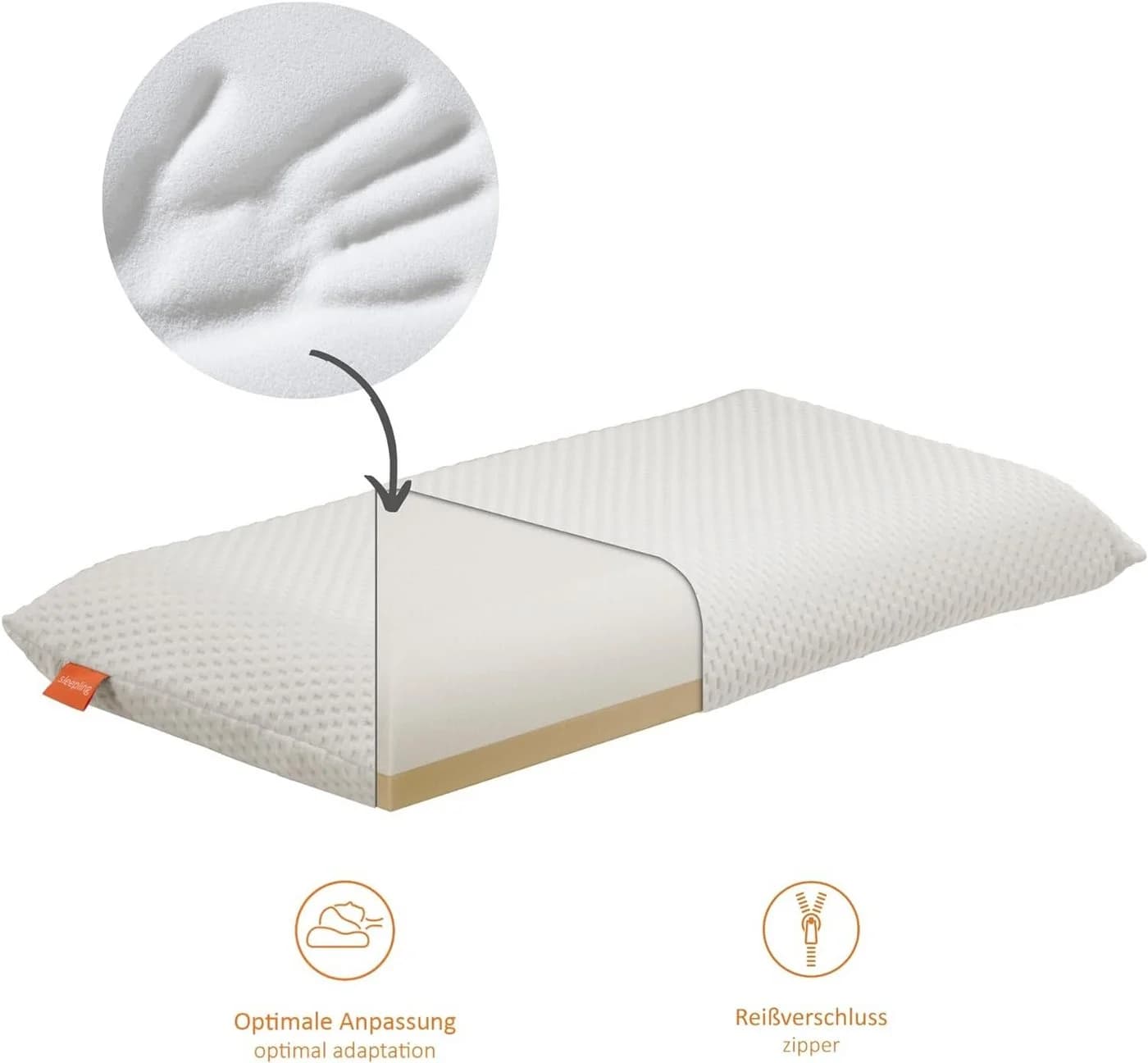 sleepling Nackenstützkissen Orthopädisches Viscokissen Höhenverstellbar