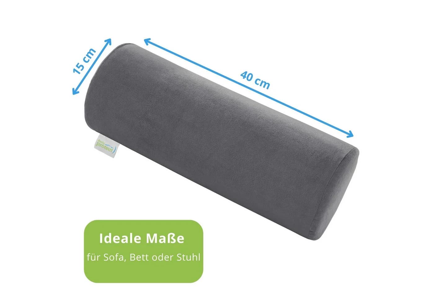Bodyprotect Nackenrolle Grau Memory Foam Orthopädisches Kissen - Bild 3