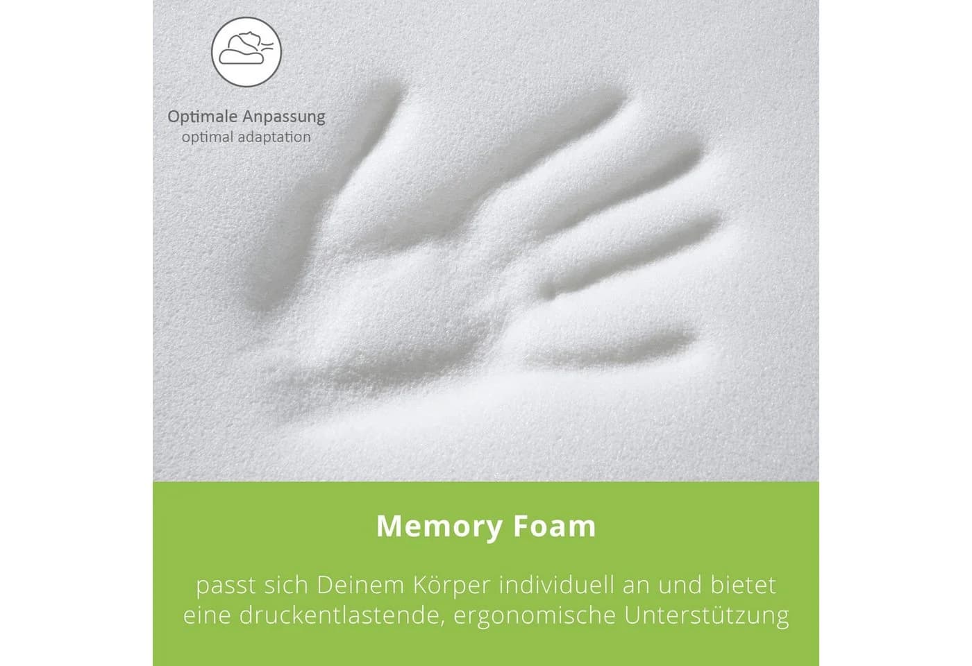 Bodyprotect Nackenrolle Grau Memory Foam Orthopädisches Kissen - Bild 4