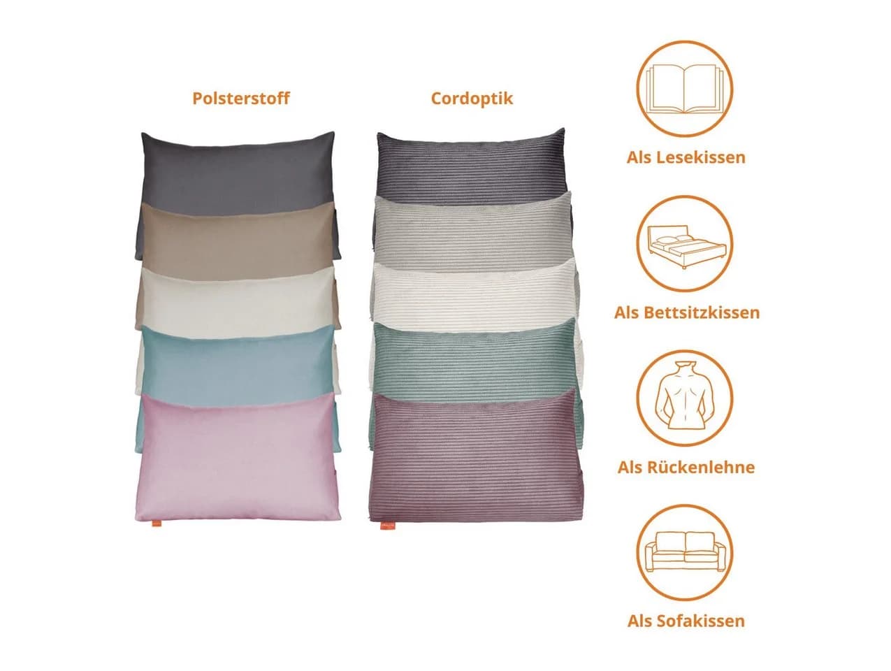 sleepling Keilkissen mit Seitentasche Multifunktional Beige - Bild 4