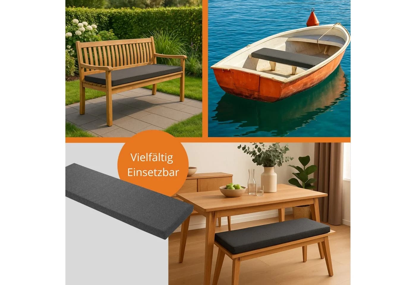 sleepling Bankauflage 200x40 cm Sofastoff Anti-Rutsch - Bild 3