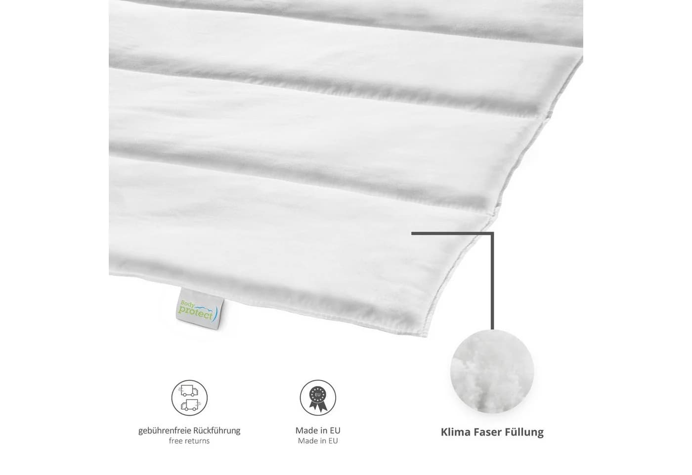 Bodyprotect Microfaserbettdecke Ecoline Weiß Polyester - Bild 3