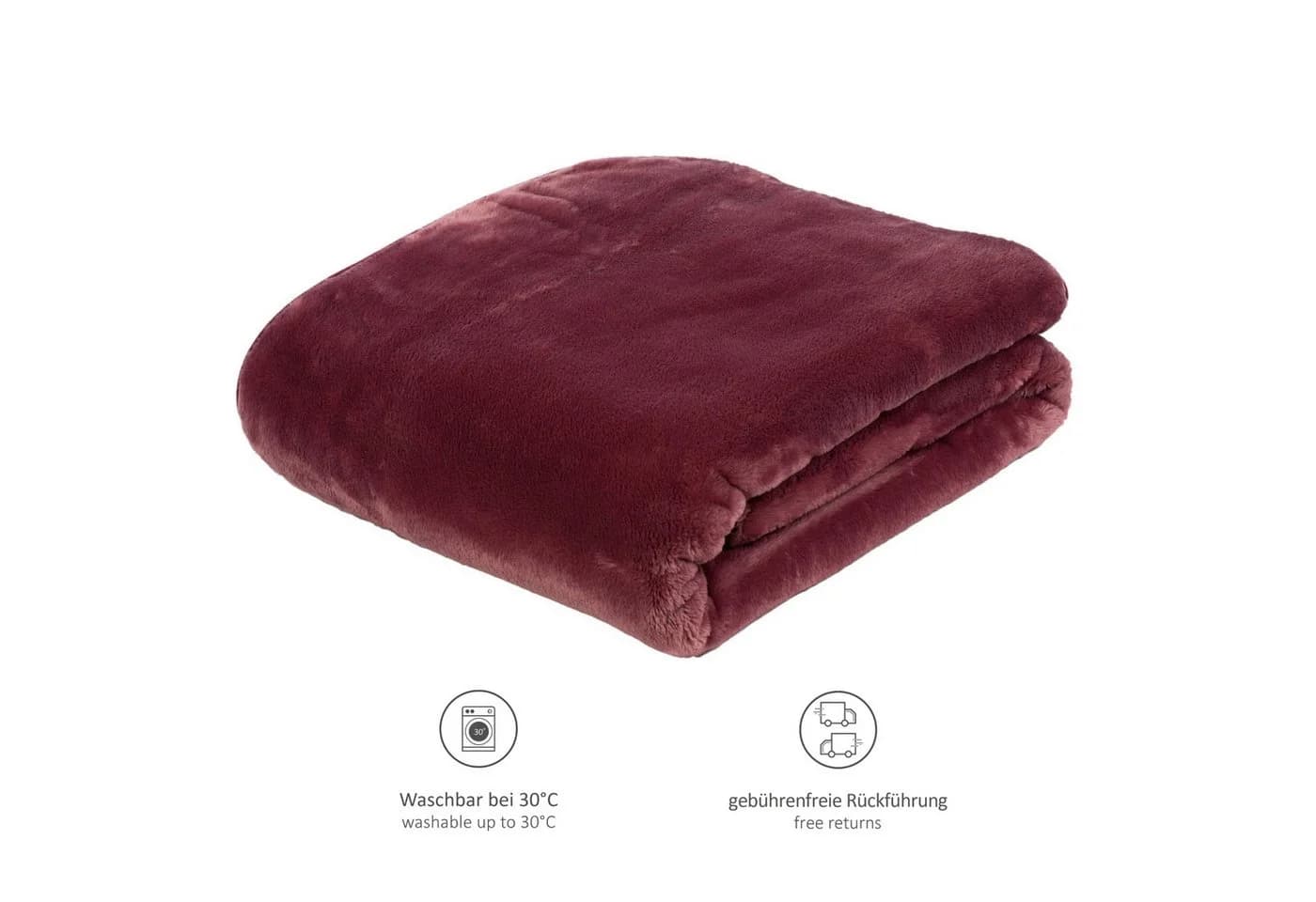liebling Wohndecke Kuscheldecke Cashmere Feeling Rot - Bild 3