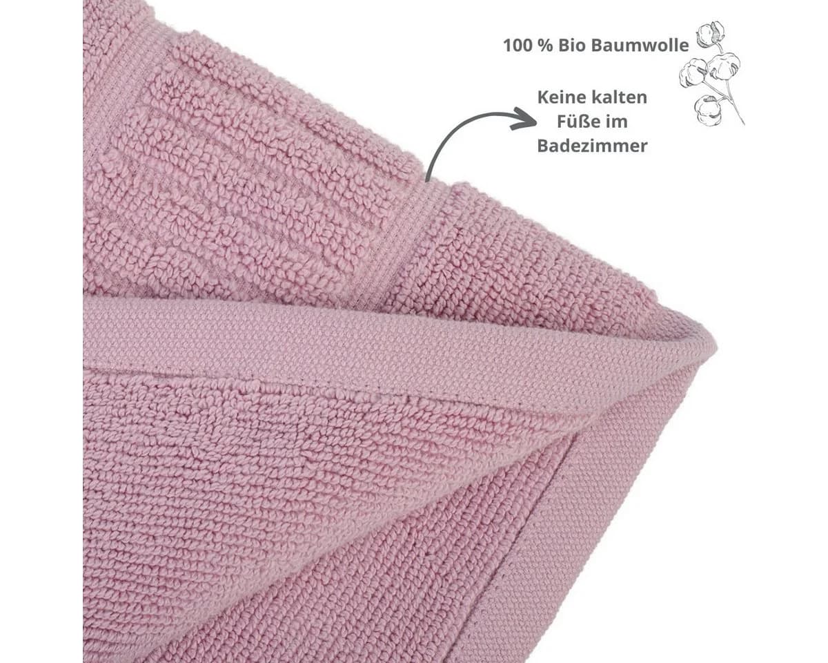 liebling Badematte Badvorleger Bio-Baumwolle Rosa - Bild 4