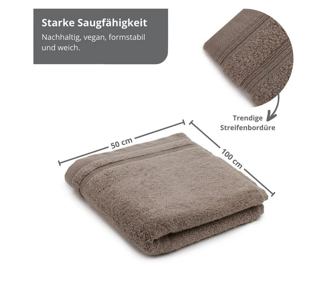 liebling Handtuch Lille Braun 100% Baumwolle Zero Twist 600 g/m² - Bild 3