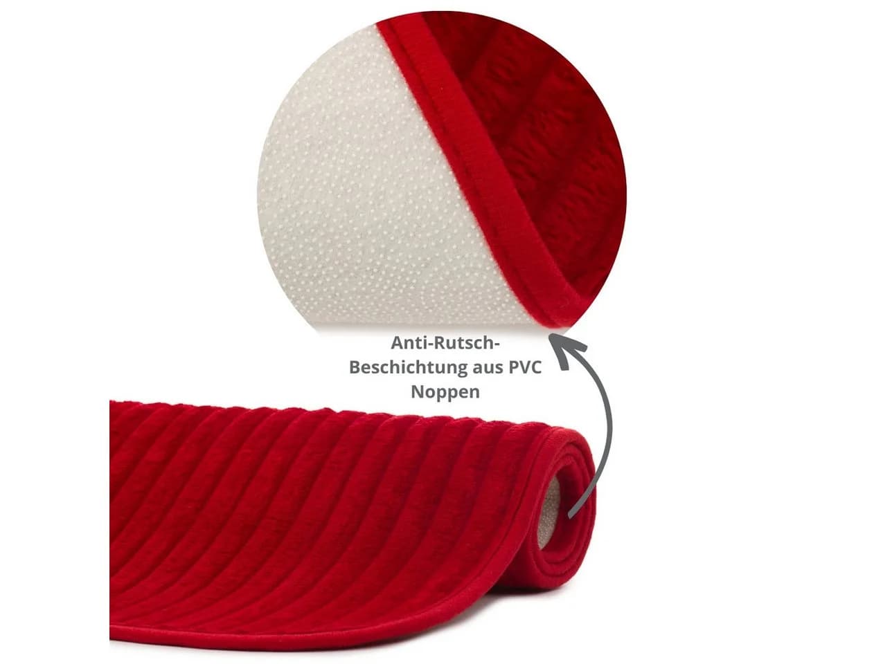 liebling Badematte Rot Polyester Rutschhemmend Quadratisch - Bild 4