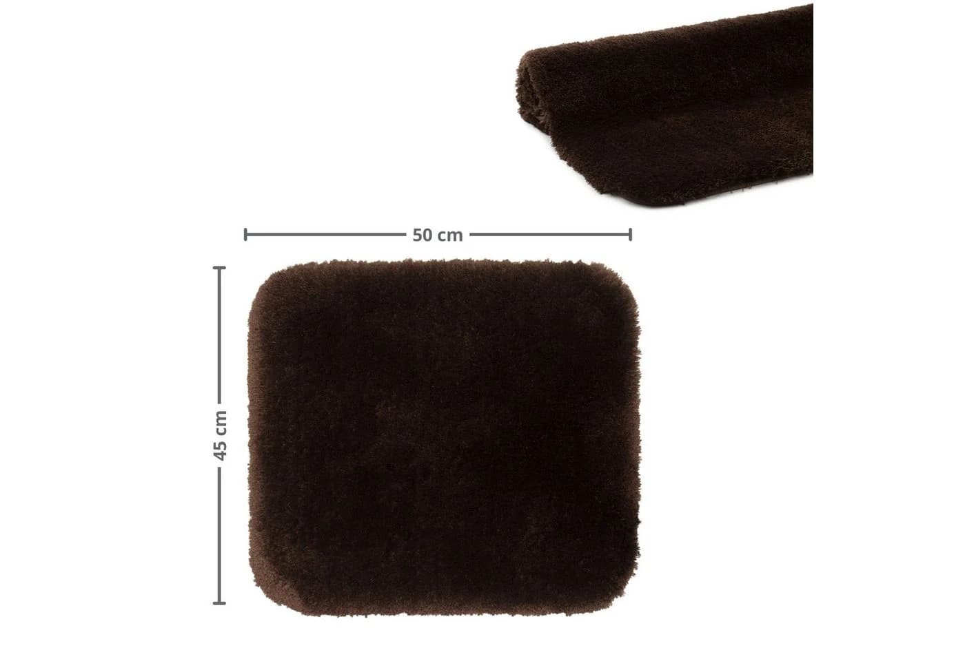 liebling Badematte Superior Polyester Rutschhemmend Dunkelbraun - Bild 3