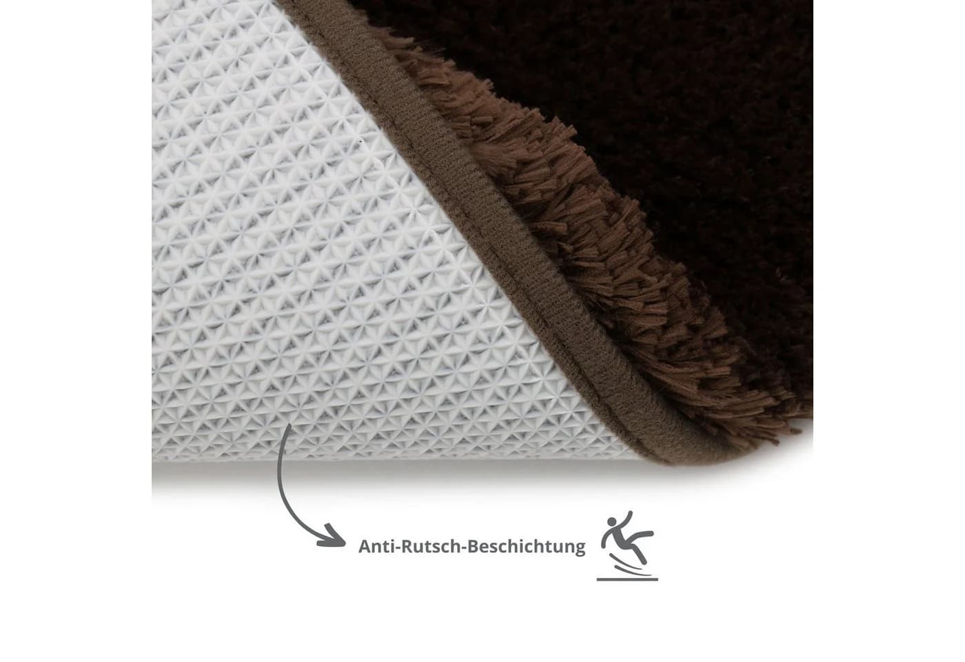 liebling Badematte Superior Polyester Rutschhemmend Dunkelbraun - Bild 5