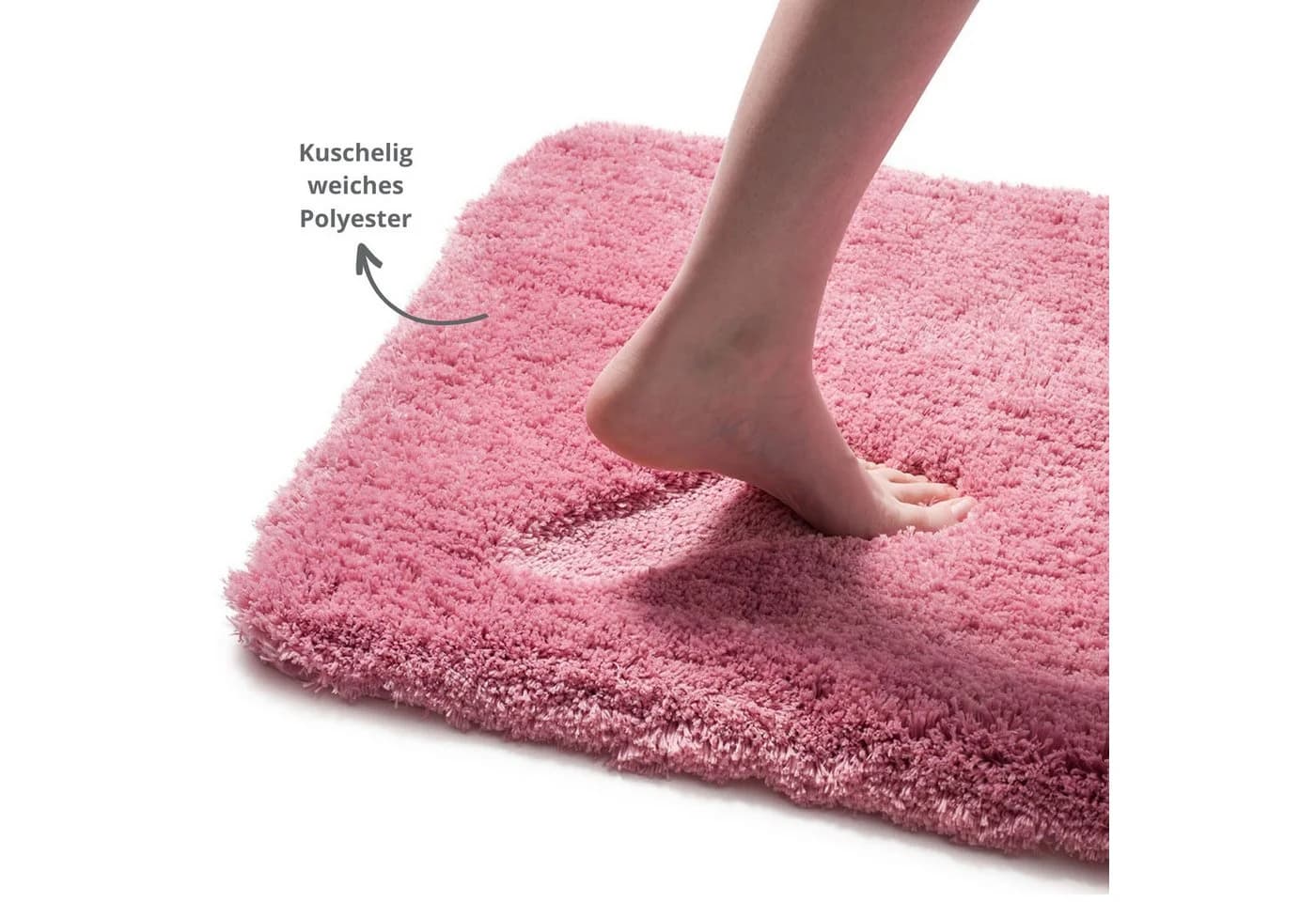liebling Badematte Superior Rosa Polyester rutschhemmend - Bild 4