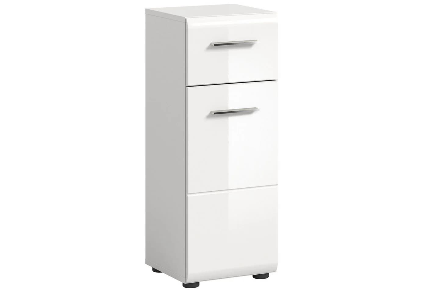 furnling Badkommode Standschrank Ivy Weiß 1 Schublade 1 Tür - Bild 2