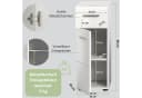 furnling Badkommode Standschrank Ivy Weiß 1 Schublade 1 Tür Bild 3