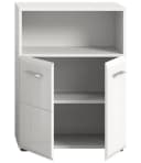 furnling Badkommode Standschrank Ivy Weiß Hochglanz 2 Türen Bild 4