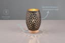 lightling Tischleuchte Bill Schwarz-Gold mit Schnurschalter Bild 1