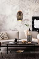 lightling Tischleuchte Bill Schwarz-Gold mit Schnurschalter Bild 4