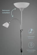 lightling Stehlampe Enzo Titanfarbener Kunststoffschirm E27 Bild 1