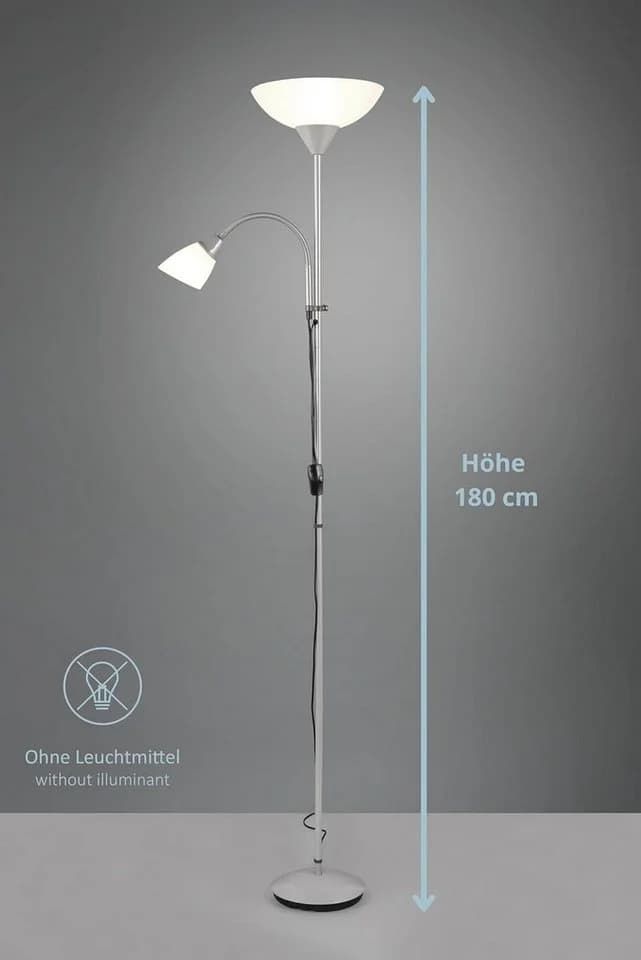 lightling Stehlampe Enzo Titanfarbener Kunststoffschirm E27 - Bild 2