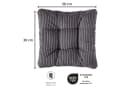 sleepling Sitzkissen Cord-Optik Dunkelgrau 38x38 cm Bild 3