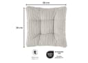 sleepling Sitzkissen Cord-Optik Beige 38x38 cm Bild 3