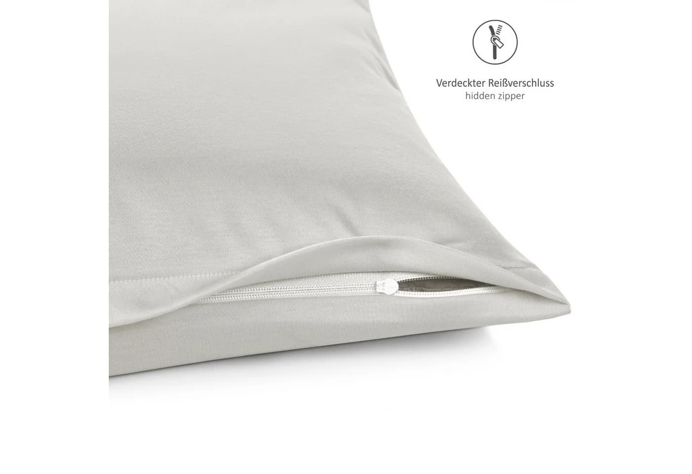 liebling Kissenhülle Interlock Jersey Beige Mercerisierte Baumwolle - Bild 5