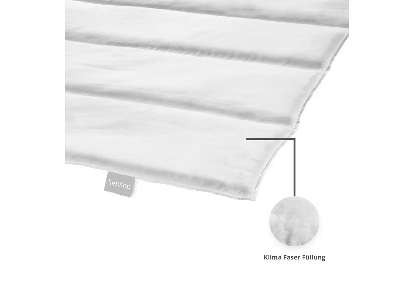 liebling Bettdecke + Kopfkissen Set Polyester Mikrofaser Allergiker - Bild 3