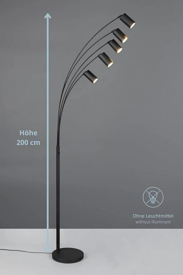 lightling Stehlampe Julie Schwarz Minimalistisch mit Schalter - Bild 3