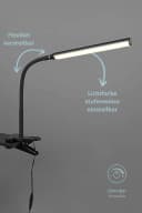 lightling LED Klemmtischleuchte Nella Schwarz Matt Touch Dimmbar Bild 4