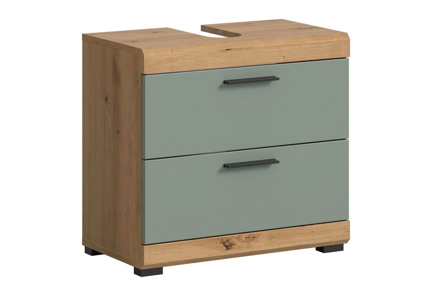 furnling Waschbeckenunterschrank Scott 2 Schubladen Salbei Eiche - Bild 2