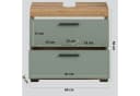 furnling Waschbeckenunterschrank Scott 2 Schubladen Salbei Eiche Bild 3