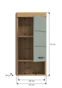 furnling Hängeschrank Scott 1 Tür Salbei/Artisan Eiche Bild 5