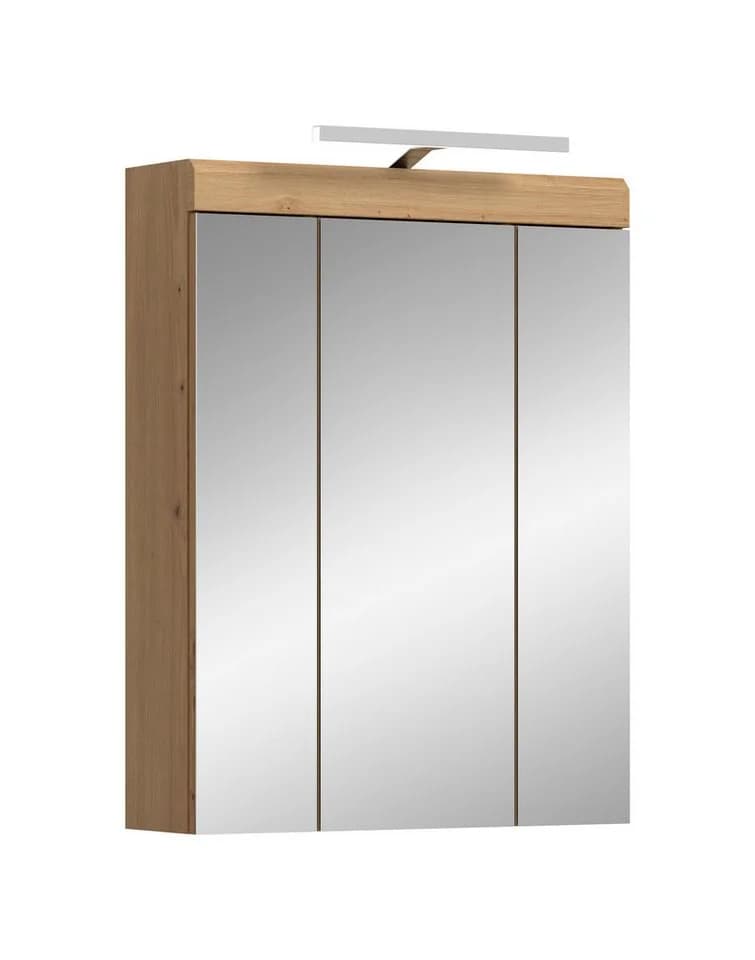 Spiegelschrank aus Salbei und Artisan Eiche - Bild 2
