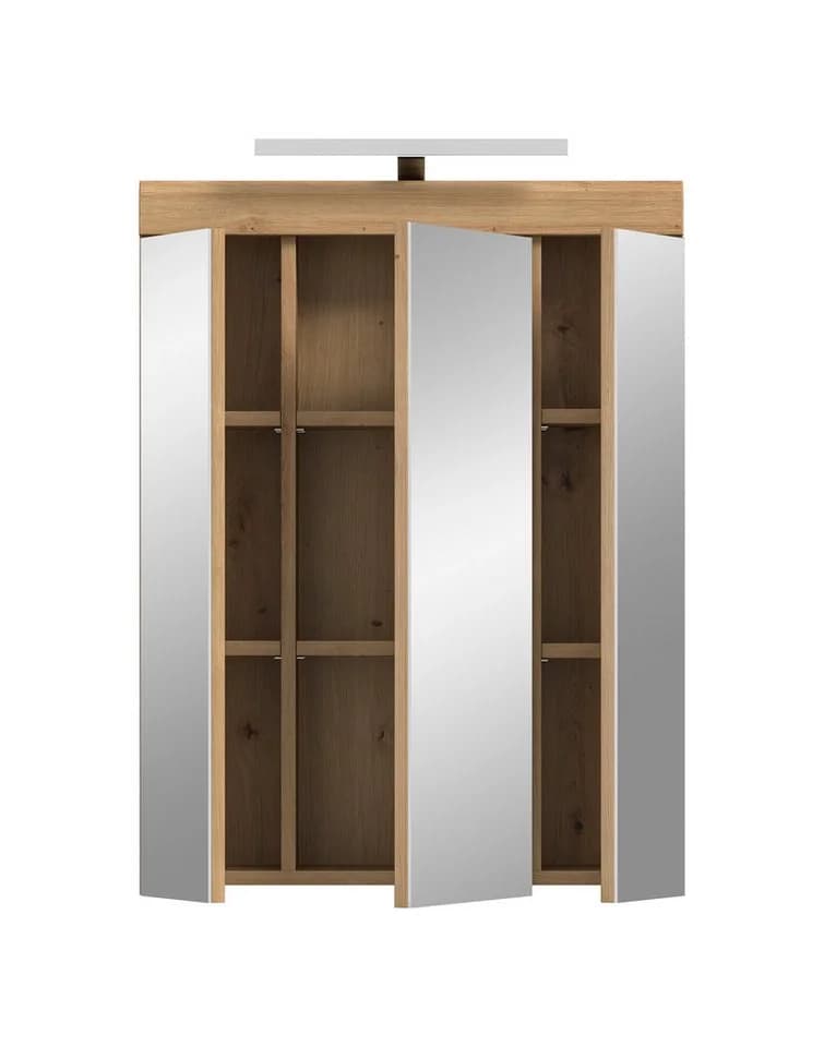 Spiegelschrank aus Salbei und Artisan Eiche - Bild 4
