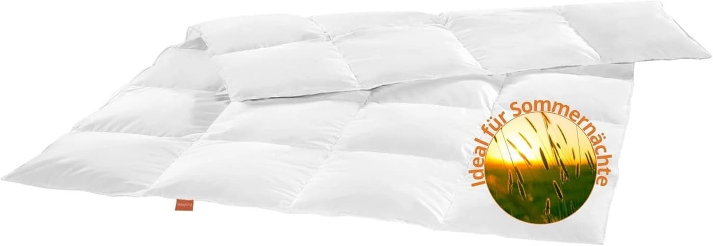 sleepling Daunenbettdecke Sommer 100% Baumwolle Weiß - Bild 2